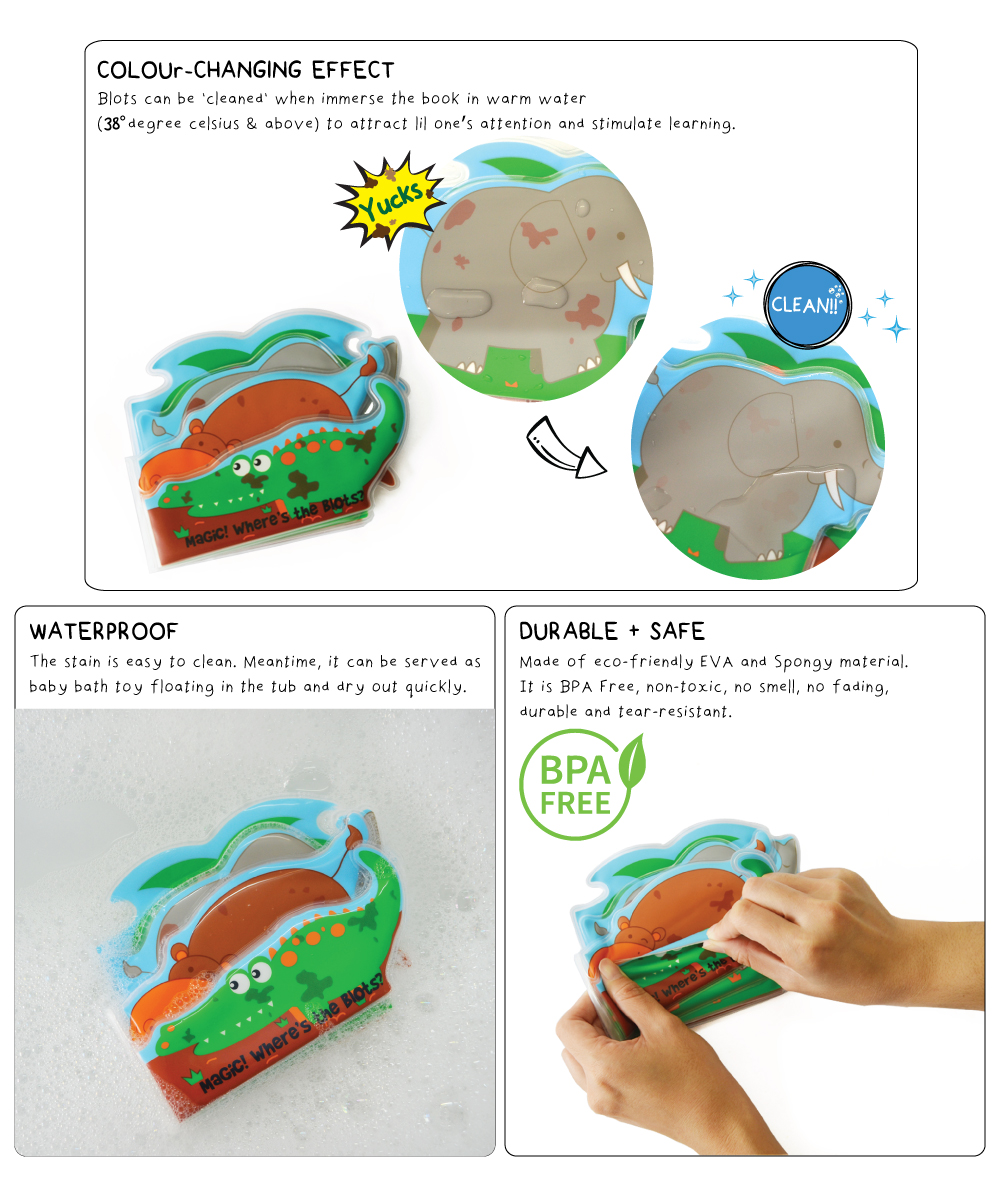 Cheekaaboo Colour Changing Bath Book (Crocodile)